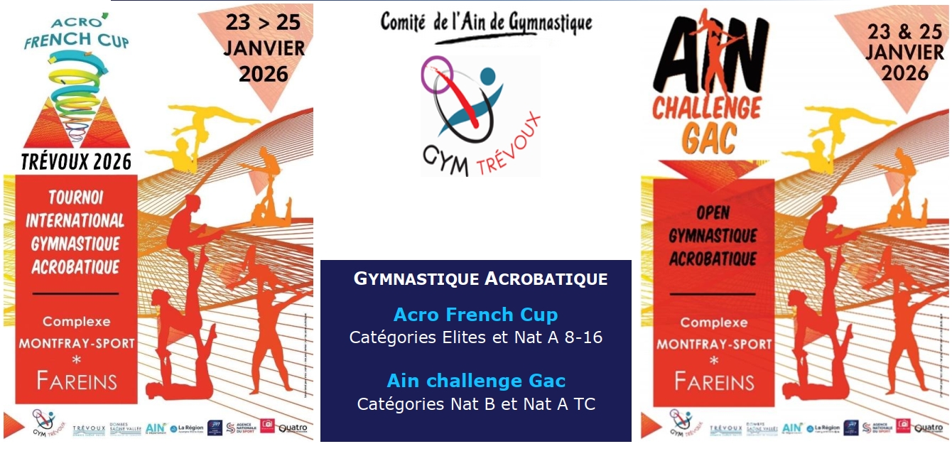 Acro French Cup et Ain challenge GAC à Trévoux-Fareins 25/25 janvier 2026